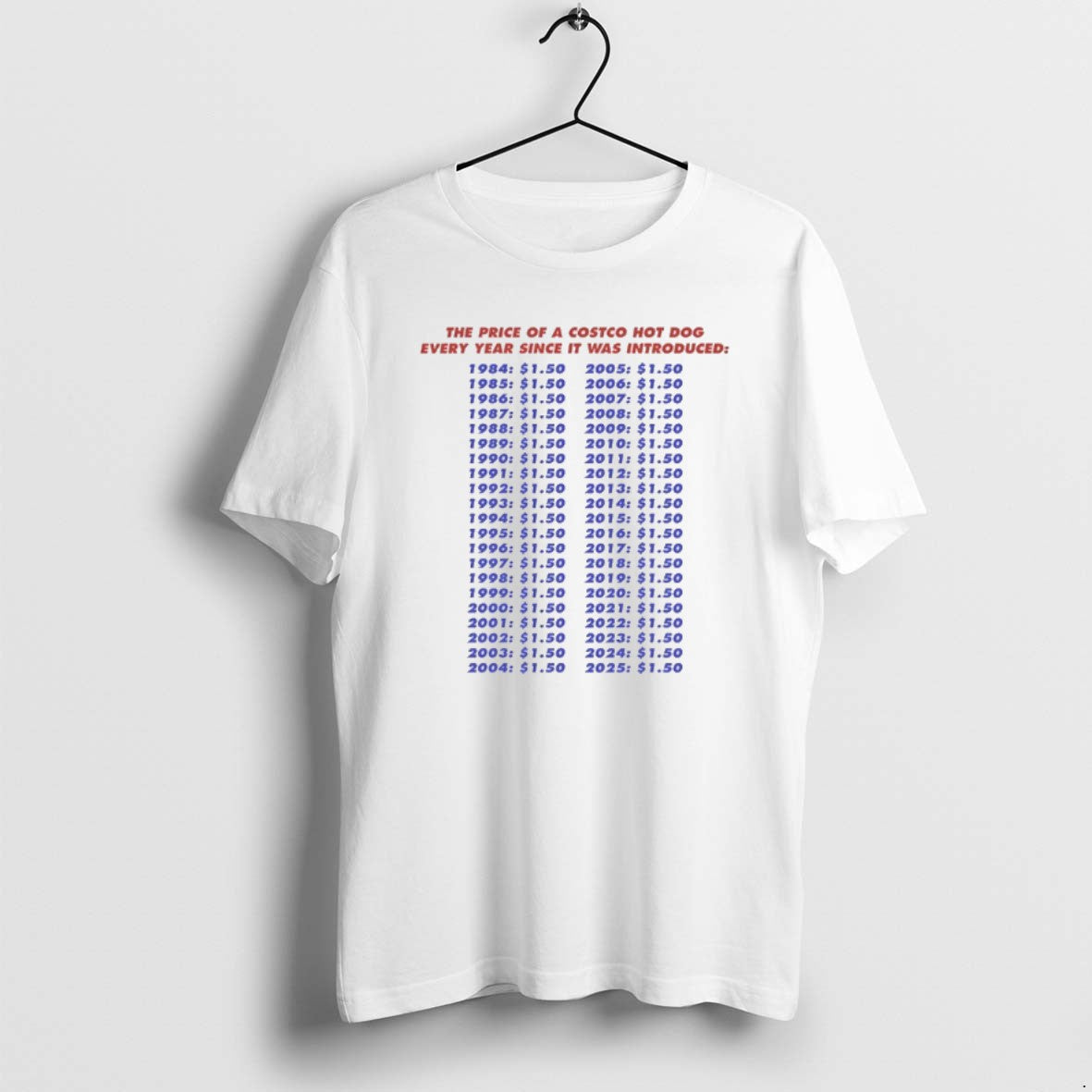 Official Price Costco Hot Dog Every Year Since Was Introduced T-Shirts, Hoodie, Sweatshirt - T-Shirt, Sweatshirt, Hoodie