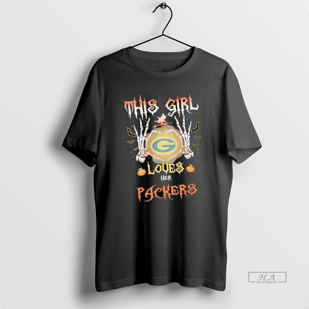 Official This Girl Loves Her Green Bay Packers Skeleton Hands T-Shirts, Hoodie, Sweatshirt - T-Shirt, Sweatshirt, Hoodie