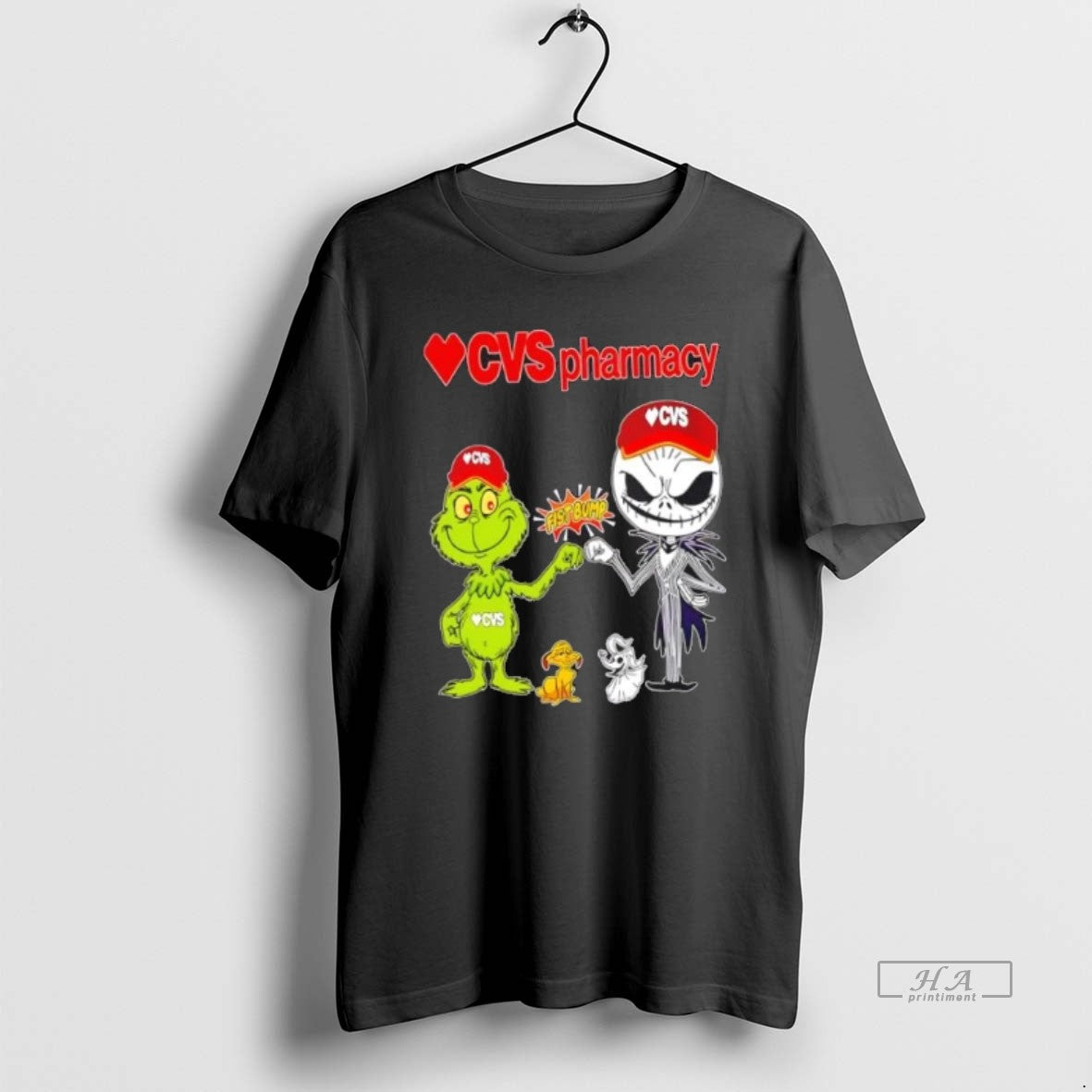 Official Cvs Pharmacy X Grinch Jack Skellington Fist Bump Uniwilling Friends T-Shirts, Hoodie, Sweatshirt - T-Shirt, Sweatshirt, Hoodie