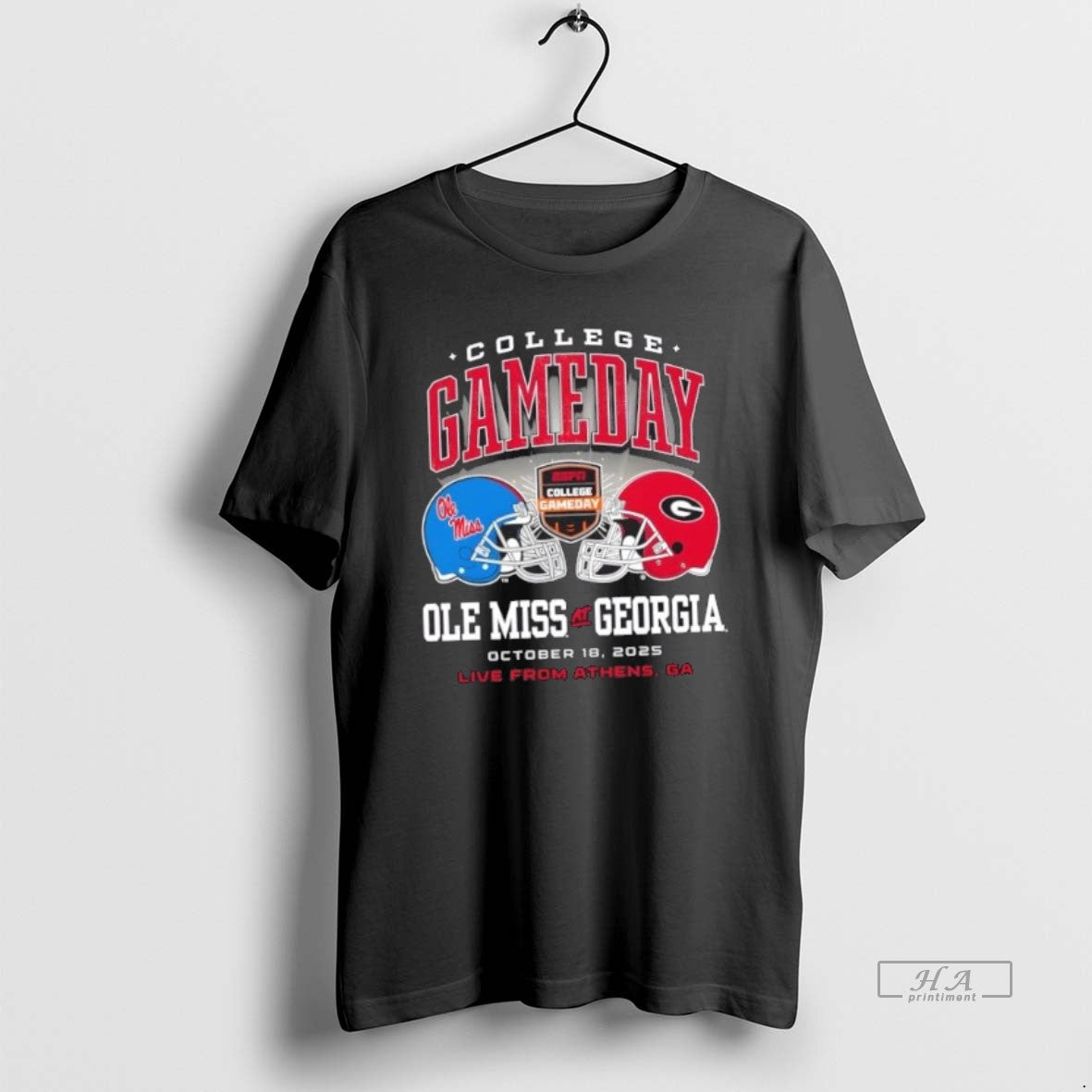 Official College Gameday Ole Miss Vs Georgia October 18 2025 Live Athens Ga T-Shirts, Hoodie, Sweatshirt - T-Shirt, Sweatshirt, Hoodie