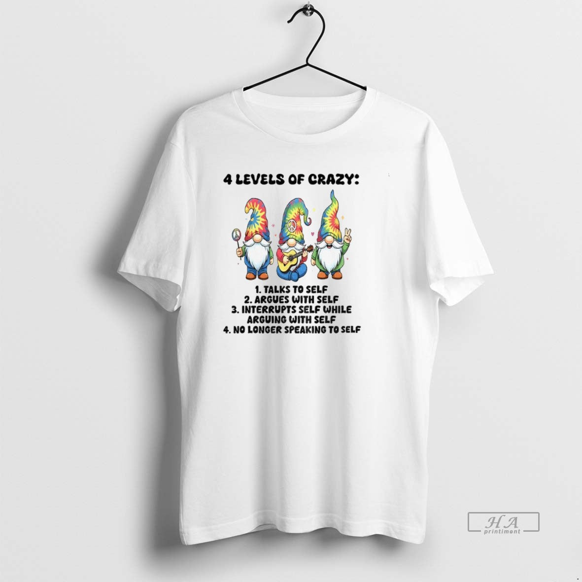 Official Gnome 4 Levels Crazy Talks Self Argues Self Interrupts Self T-Shirts, Hoodie, Sweatshirt - T-Shirt, Sweatshirt, Hoodie