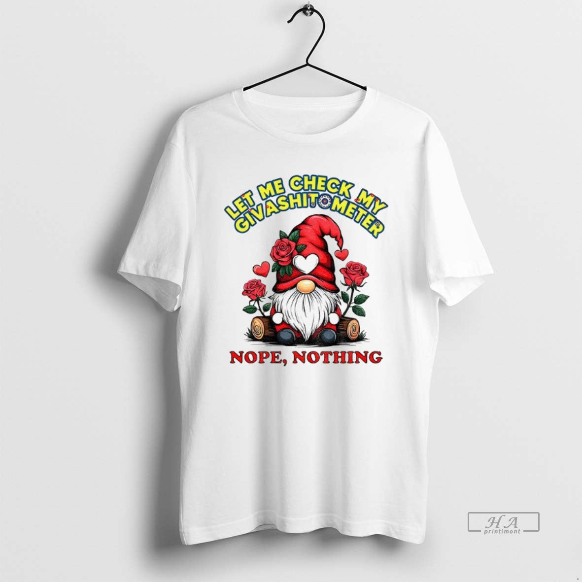 Official Gnome Let Me Check My Giveashitometer Nope Nothing T-Shirts, Hoodie, Sweatshirt - T-Shirt, Sweatshirt, Hoodie