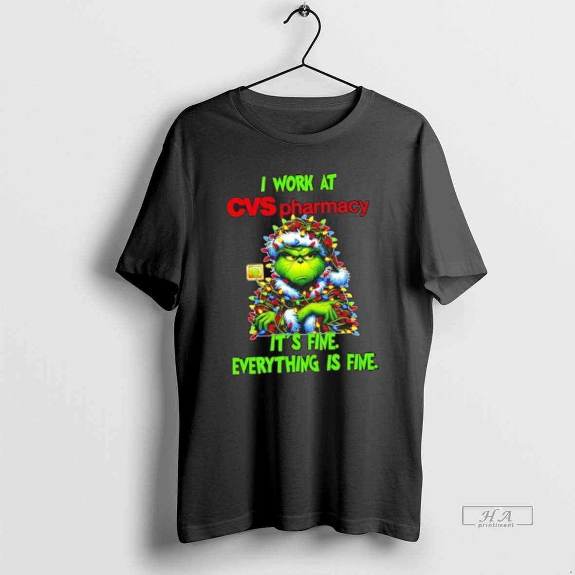 Official Grinch Tree X Cvs Pharmacy I Work Fine Everything Is T-Shirts, Hoodie, Sweatshirt - T-Shirt, Sweatshirt, Hoodie