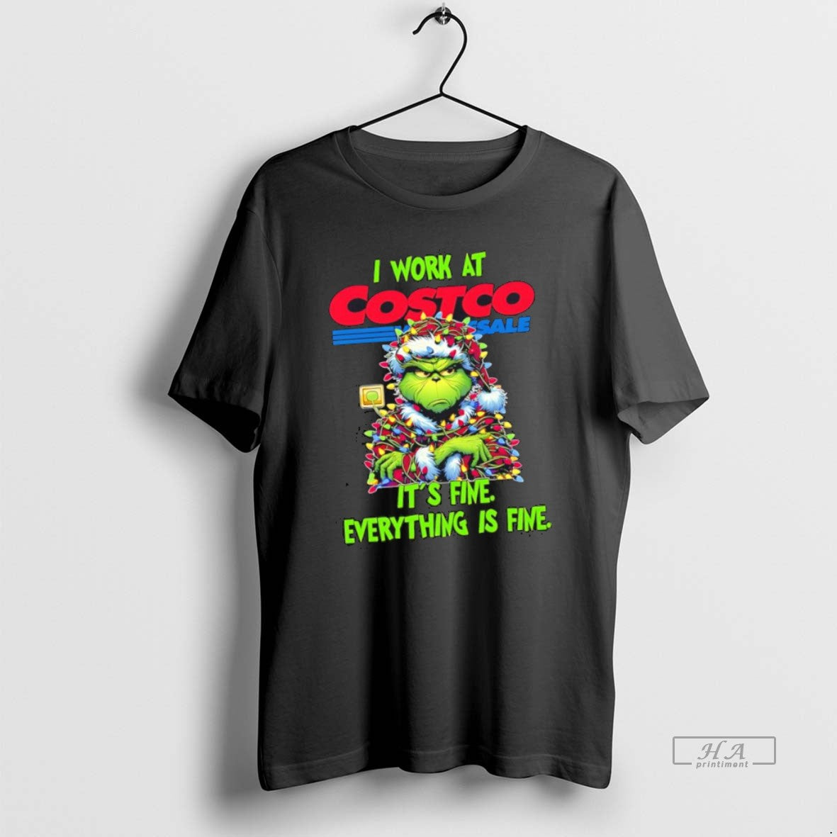 Official Grinch I Work Costco Sale Fine Everything Is Fine T-Shirts, Hoodie, Sweatshirt - T-Shirt, Sweatshirt, Hoodie
