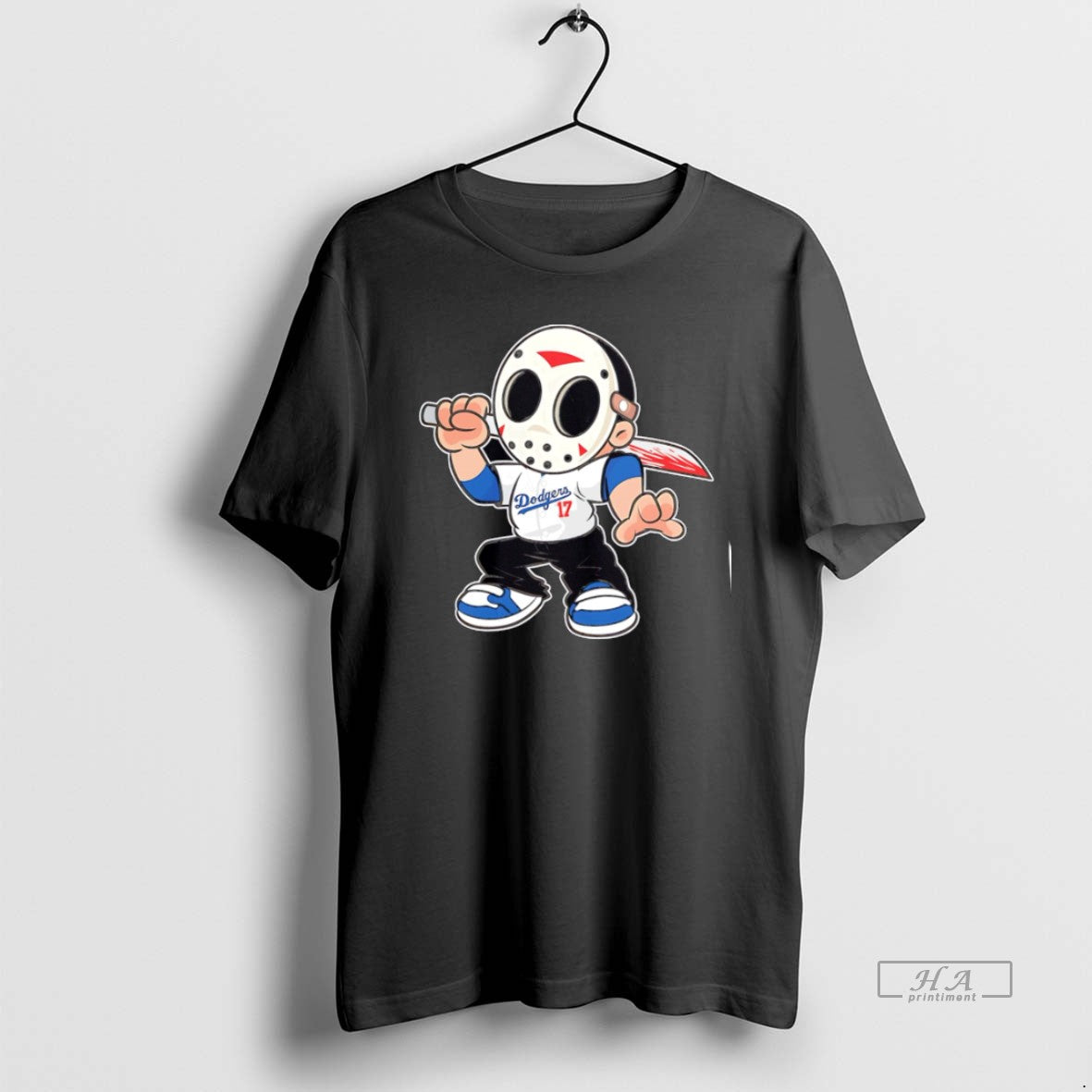 Official Jason Voorhees Los Angeles Dodgers 17 Halloween T-Shirts, Hoodie, Sweatshirt - T-Shirt, Sweatshirt, Hoodie