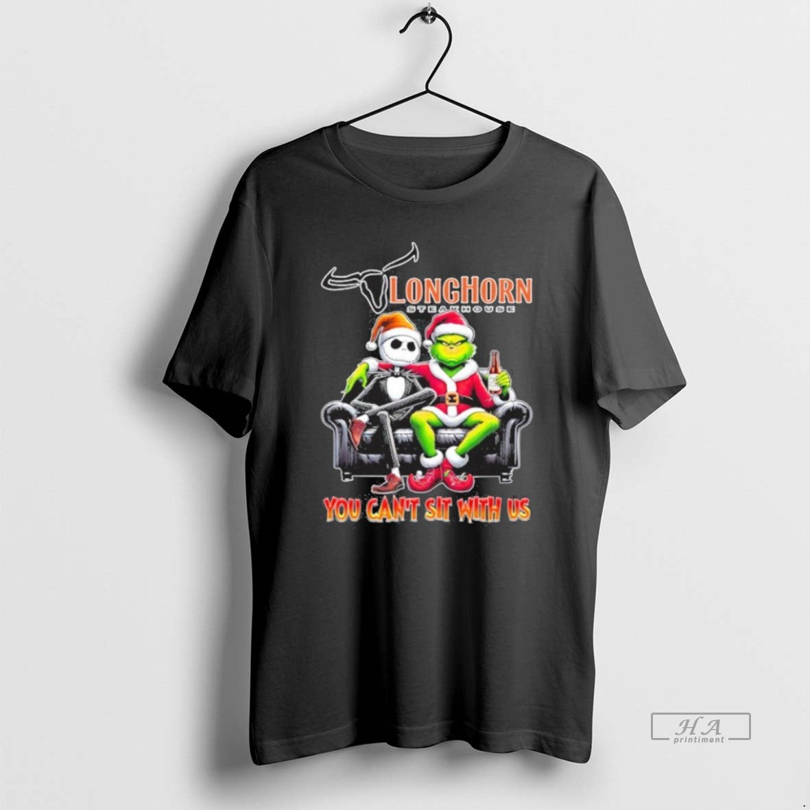 Official Longhorn Logo Santa Jack Grinch You Cant Sit Us T-Shirts, Hoodie, Sweatshirt - T-Shirt, Sweatshirt, Hoodie