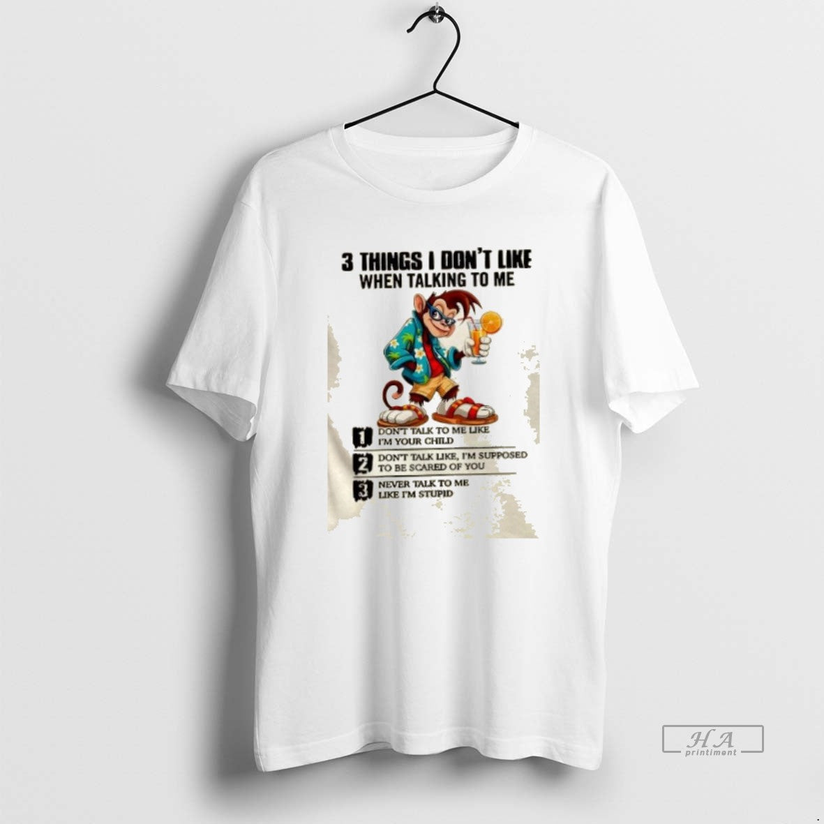 Official Monkey 3 Things I Dont Like When Talking Me T-Shirts, Hoodie, Sweatshirt - T-Shirt, Sweatshirt, Hoodie