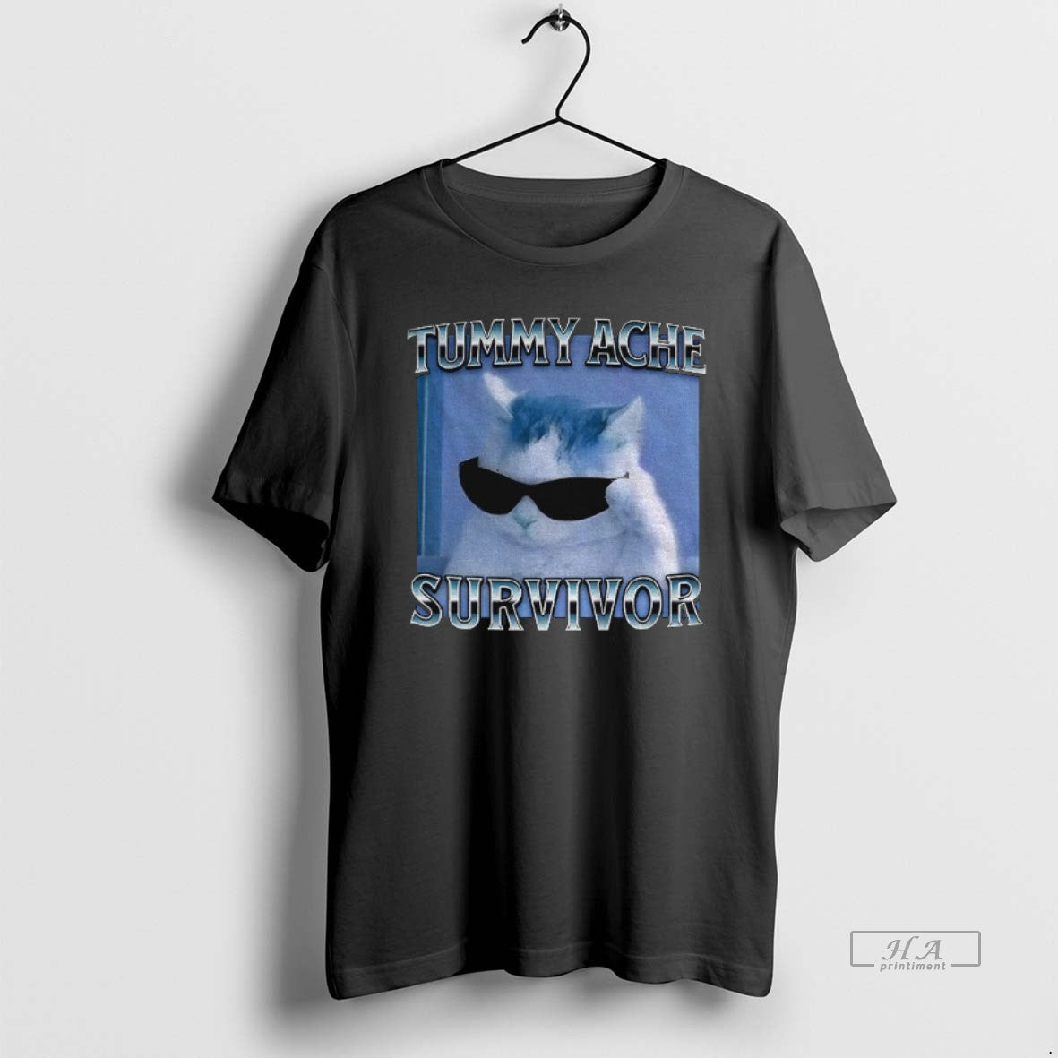 Official Tummy Ache Survivor Funny Cat Meme T-Shirts, Hoodie, Sweatshirt - T-Shirt, Sweatshirt, Hoodie