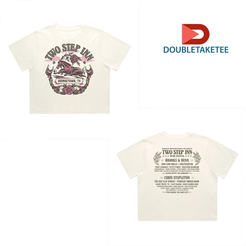 Two Step Inn Music Georgetown TX Rhinestone Lineup 2026 Rose Horse T-shirts Unisex T-shirt, Sweatshirt, Hoodie, Long Sleeve Tee - T-Shirt, Sweatshirt, Hoodie