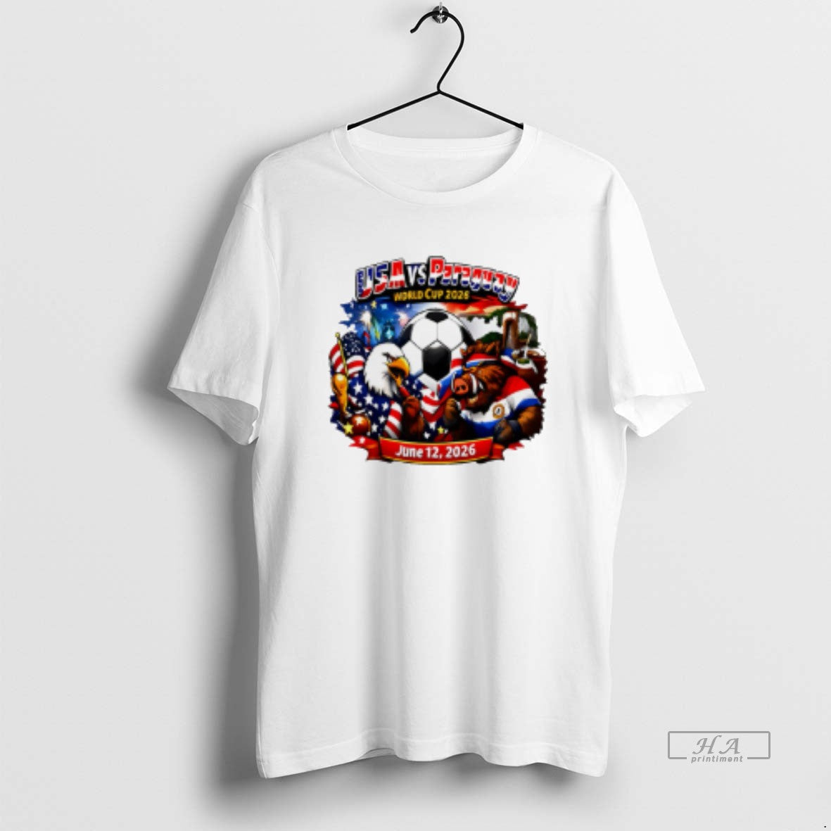 Official Usa Vs Paraguay 2026 World Cup Mascot T-Shirts, Hoodie, Sweatshirt - T-Shirt, Sweatshirt, Hoodie