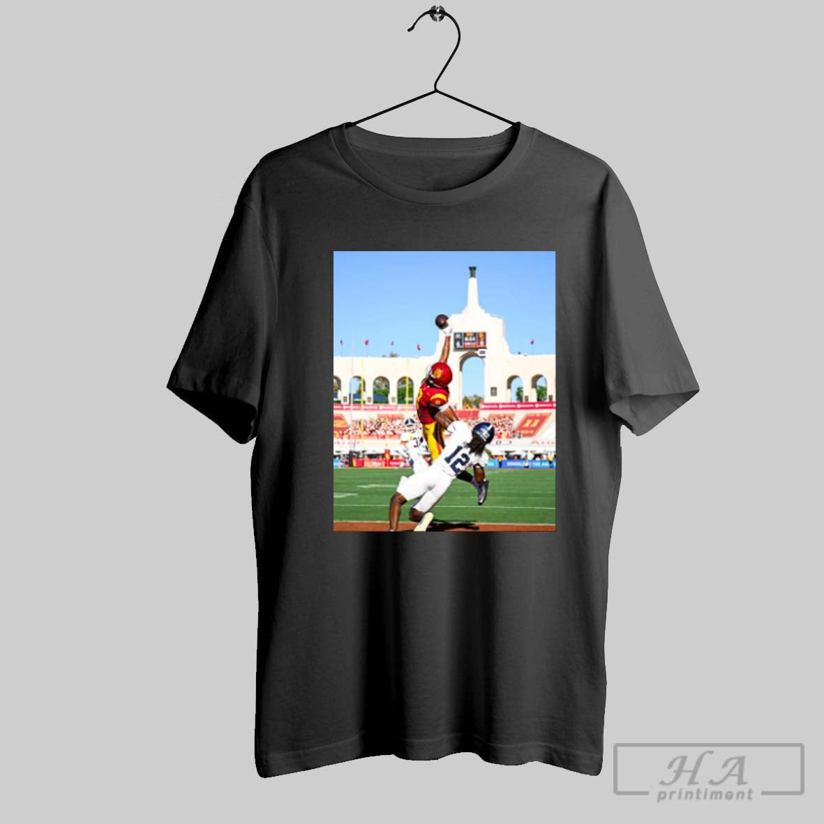 Official Usc Jakobi Lanes One Handed Touchdown Grab Lights Up Coliseum T-Shirts, Hoodie, Sweatshirt - T-Shirt, Sweatshirt, Hoodie