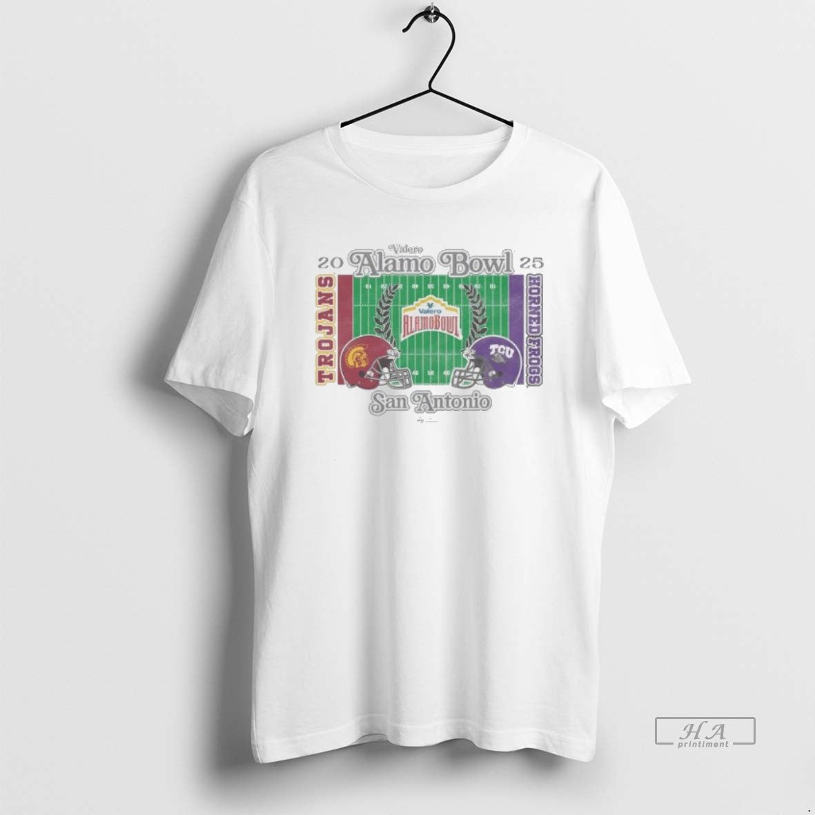 Official Usc Trojans Vs Tcu Horned Frogs 2025 Valero Alamo Bowl 2 Team Head T-Shirts, Hoodie, Sweatshirt - T-Shirt, Sweatshirt, Hoodie