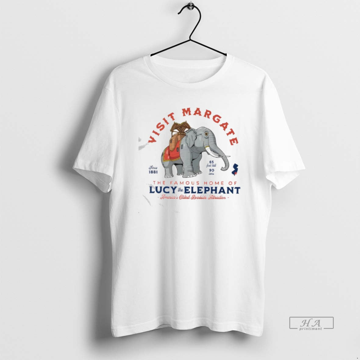 Official Visit Margate Since 1881 Famous Home Lucy Elephant Americas Oldest Roadside T-Shirts, Hoodie, Sweatshirt - T-Shirt, Sweatshirt, Hoodie