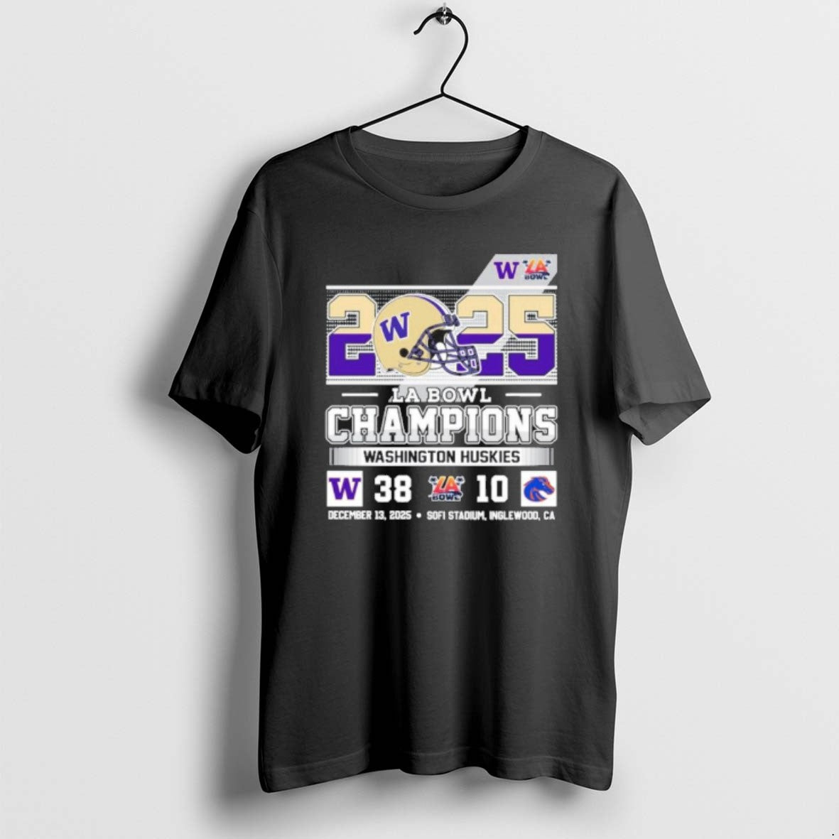 Official Washington Huskies 2025 La Bowl Champions 38 10 Boise State Score T-Shirts, Hoodie, Sweatshirt - T-Shirt, Sweatshirt, Hoodie