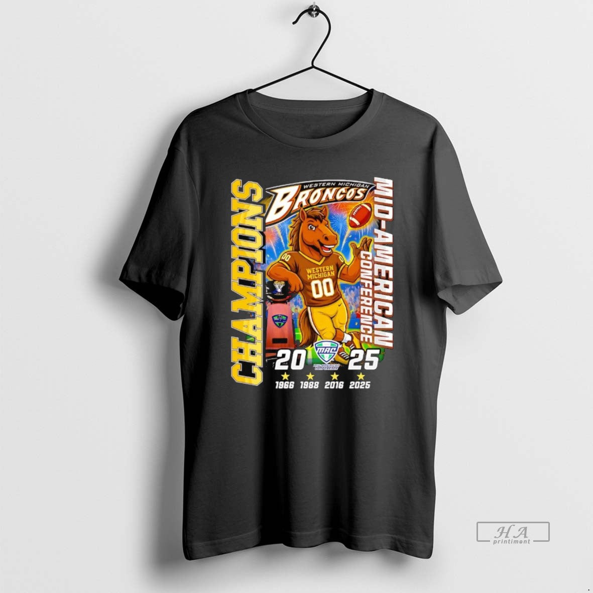 Official Western Michigan Broncos 2025 3 Time Mac Champions T-Shirts, Hoodie, Sweatshirt - T-Shirt, Sweatshirt, Hoodie