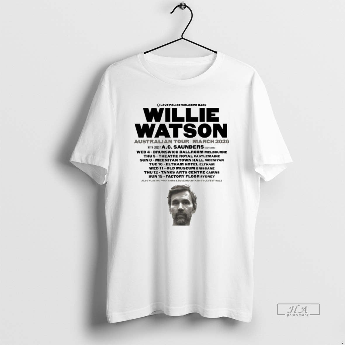 Official Willie Watson Love Poilice Welcome Back Australian Tour March 2026 T-Shirts, Hoodie, Sweatshirt - T-Shirt, Sweatshirt, Hoodie