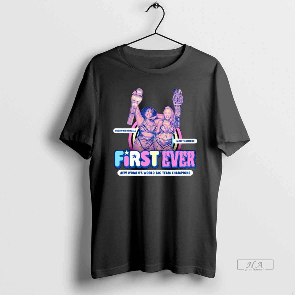 Official Willow Nightingale Harley Cameron First Ever Aew World Tag Team Champions T-Shirts, Hoodie, Sweatshirt - T-Shirt, Sweatshirt, Hoodie