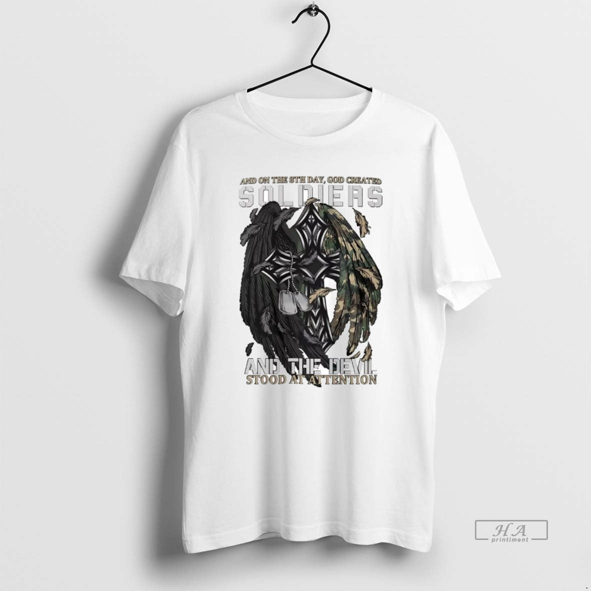 Official Wing 8th Day God Created Soldiers Devil Stood Attention T-Shirts, Hoodie, Sweatshirt - T-Shirt, Sweatshirt, Hoodie