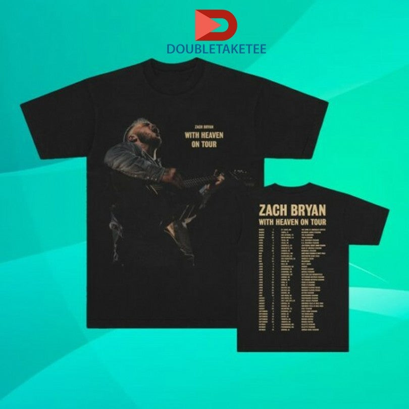 Zach Bryan With Heaven On Tour 2026 Dates Photo T-shirts Unisex T-shirt, Sweatshirt, Hoodie, Long Sleeve Tee - T-Shirt, Sweatshirt, Hoodie