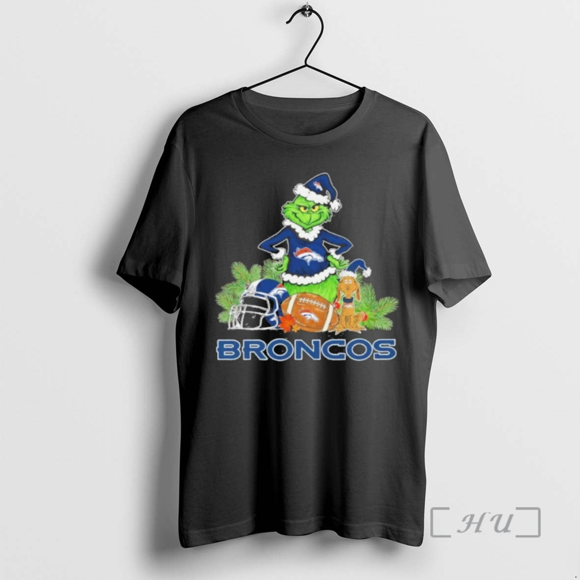 Officials 2025 Santa Grinch X Dog Ball Merry Broncos Logo T-Shirts, Hoodie, Sweatshirt - T-Shirt, Sweatshirt, Hoodie