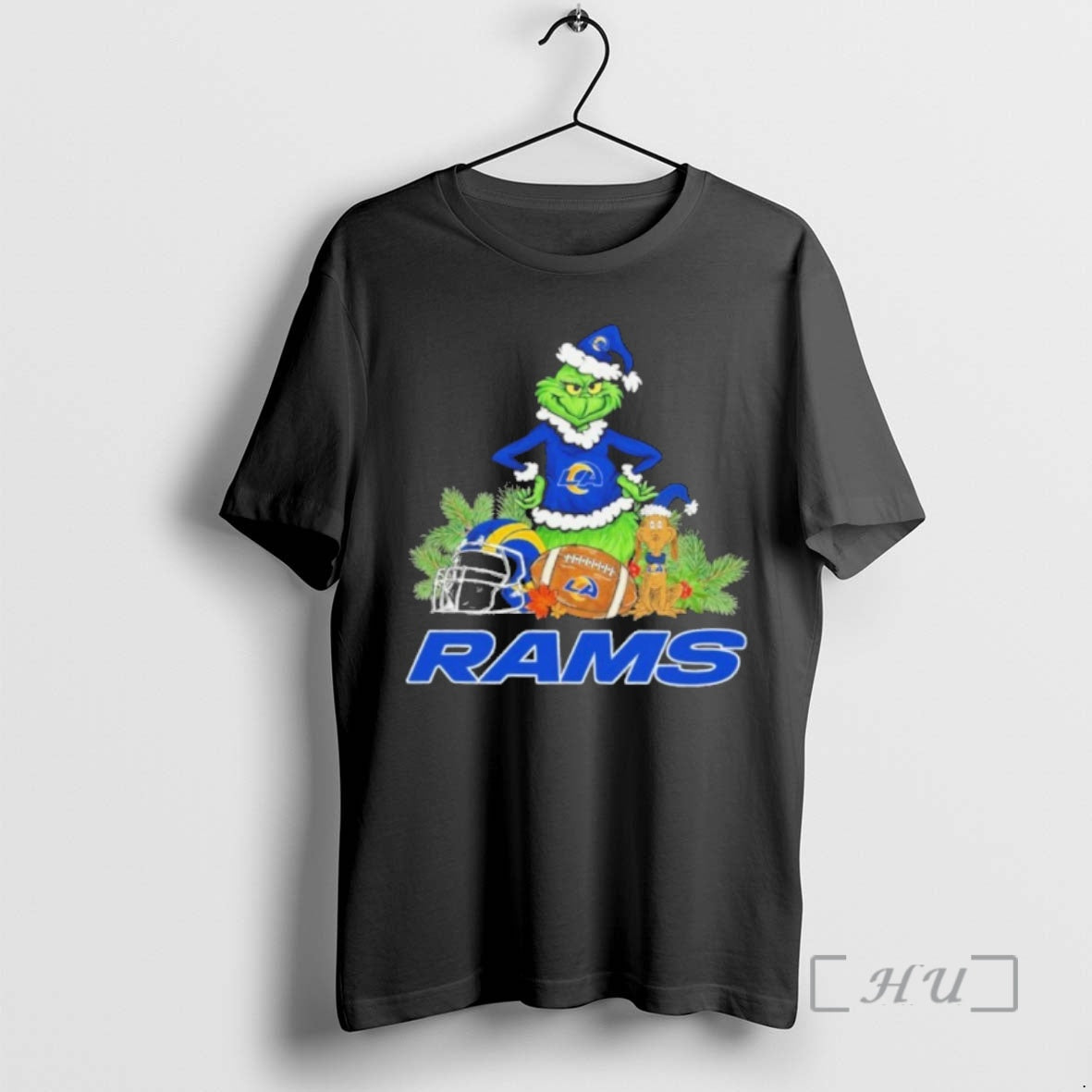 Officials 2025 Santa Grinch X Dog Ball Merry Rams Logo T-Shirts, Hoodie, Sweatshirt - T-Shirt, Sweatshirt, Hoodie
