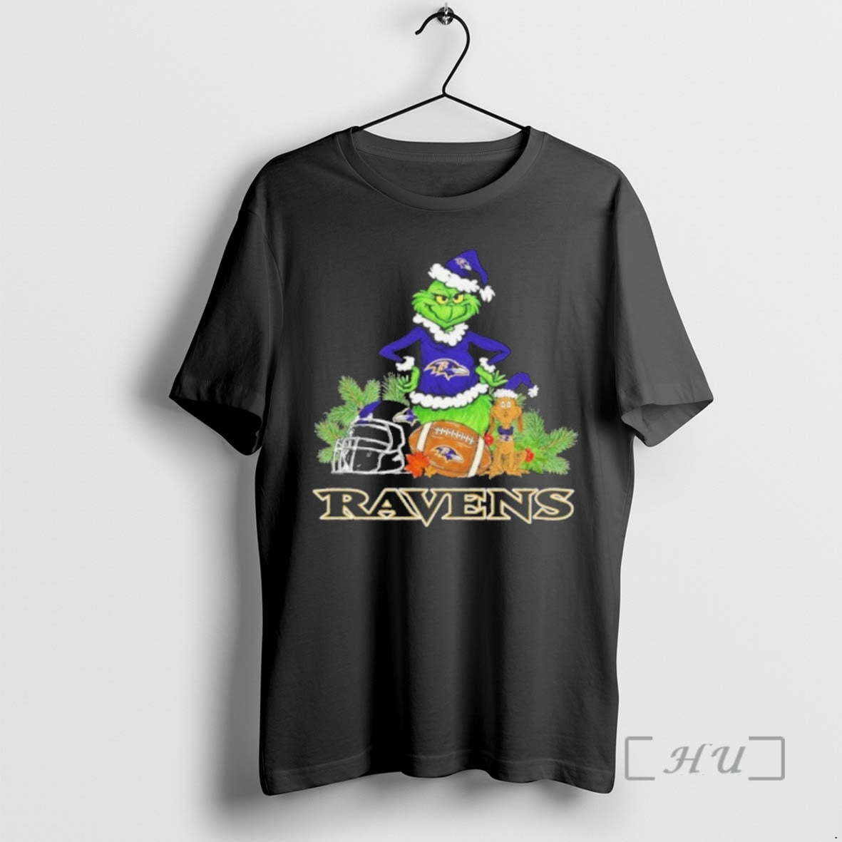 Officials 2025 Santa Grinch X Dog Ball Merry Ravens Logo T-Shirts, Hoodie, Sweatshirt - T-Shirt, Sweatshirt, Hoodie