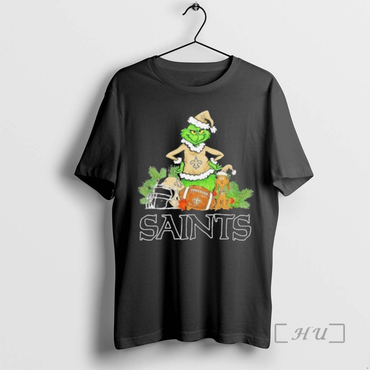 Officials 2025 Santa Grinch X Dog Ball Merry Saints Logo T-Shirts, Hoodie, Sweatshirt - T-Shirt, Sweatshirt, Hoodie