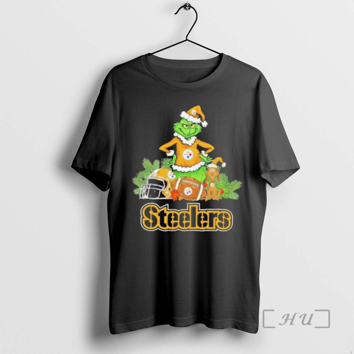 Officials 2025 Santa Grinch X Dog Ball Merry Steelers Logo T-Shirts, Hoodie, Sweatshirt - T-Shirt, Sweatshirt, Hoodie