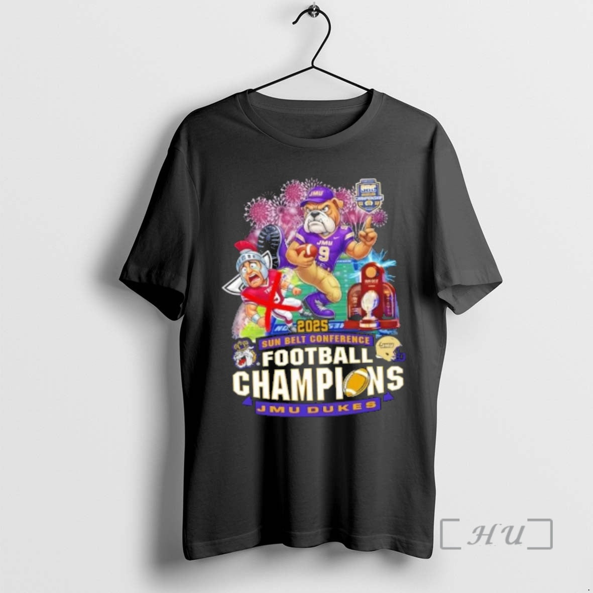 Officials 2025 Sun Belt Conference Football Champions Jmu Dukes Mascot T-Shirts, Hoodie, Sweatshirt - T-Shirt, Sweatshirt, Hoodie