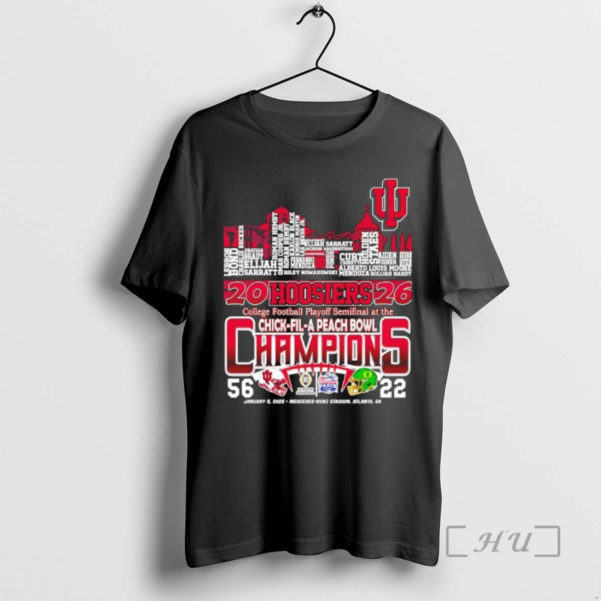 Officials 2026 College Football Playoff Semifinal Chick Fil Peach Bowl Champions Indiana T-Shirts, Hoodie, Sweatshirt - T-Shirt, Sweatshirt, Hoodie
