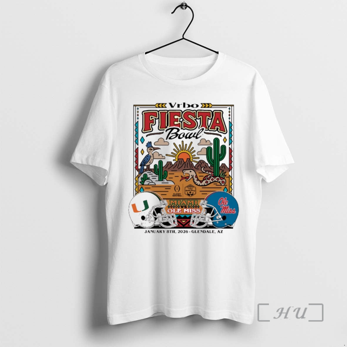 Officials 2026 Vrbo Fiesta Bowl Miami Vs Ole Miss Matchup Desert Dudes Glendale Az T-Shirts, Hoodie, Sweatshirt - T-Shirt, Sweatshirt, Hoodie