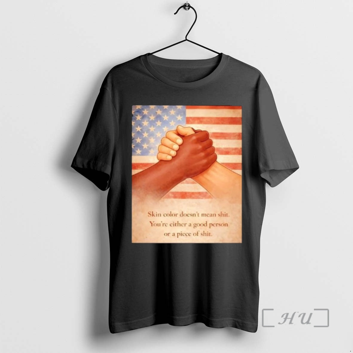 Officials Arm Wrestling Skin Color Doesnt Mean Shit You Either Good Person Piece T-Shirts, Hoodie, Sweatshirt - T-Shirt, Sweatshirt, Hoodie