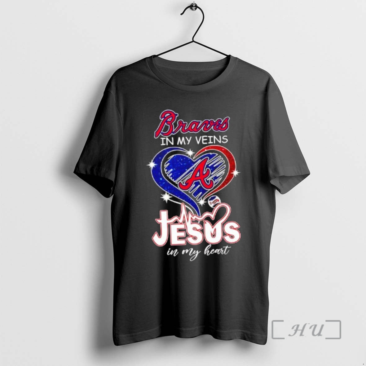 Officials Atlanta Braves My Veins Jesus My Heart Baseball T-Shirts, Hoodie, Sweatshirt - T-Shirt, Sweatshirt, Hoodie