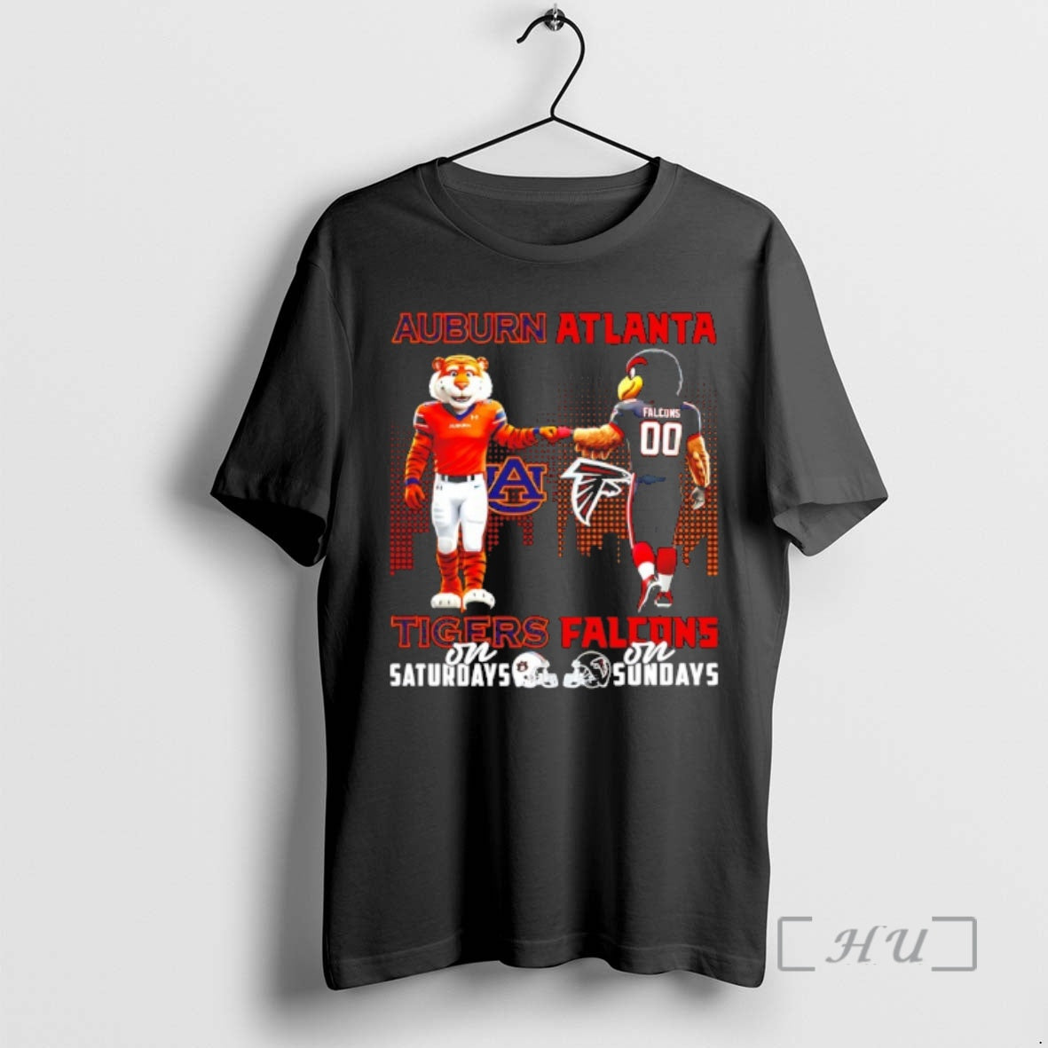 Officials Auburn Tigers Saturdays Vs Atlanta Falcons Sundays Mascot Skyline T-Shirts, Hoodie, Sweatshirt - T-Shirt, Sweatshirt, Hoodie