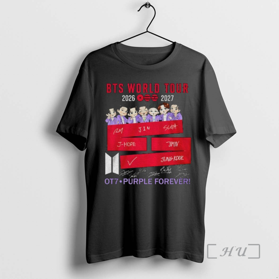Officials Bts World Tour 2026 2027 Ot7 Purple Forever Signatures T-Shirts, Hoodie, Sweatshirt - T-Shirt, Sweatshirt, Hoodie