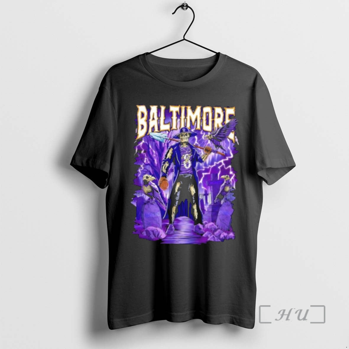 Officials Baltimore Purple Skeleton Grave Digger Shovel Player Ravens Halloween Football T-Shirts, Hoodie, Sweatshirt - T-Shirt, Sweatshirt, Hoodie