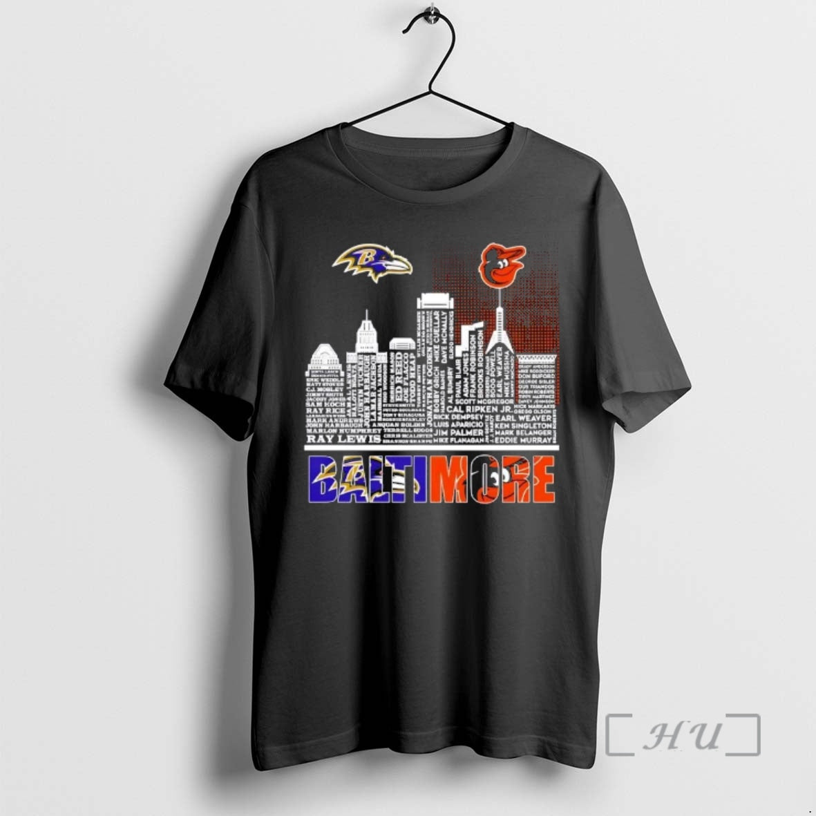 Officials Baltimore Sports Ravens X Orioles All Names City Skyline T-Shirts, Hoodie, Sweatshirt - T-Shirt, Sweatshirt, Hoodie