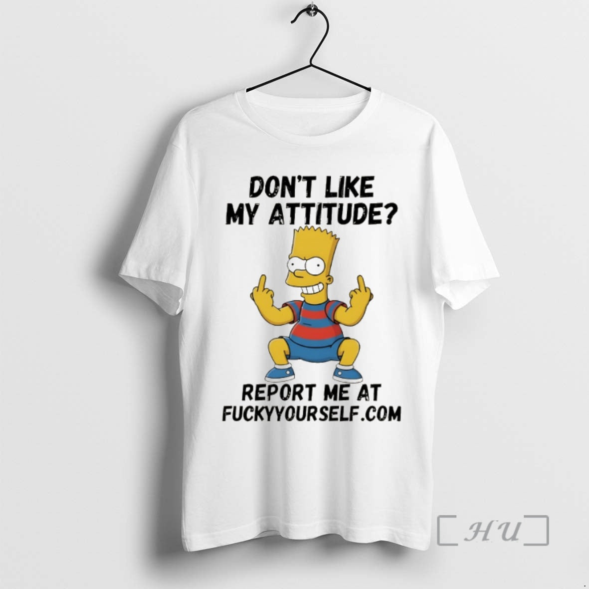 Officials Bart Middle Finger Dont Like My Attitude Report Me Fucky Yourself Com T-Shirts, Hoodie, Sweatshirt - T-Shirt, Sweatshirt, Hoodie