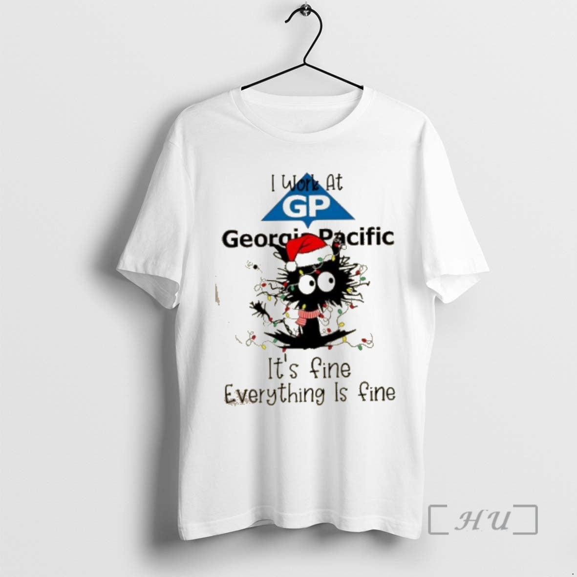 Officials Black Cat I Work Georgia Pacific Fine Everything Is Fine Lights T-Shirts, Hoodie, Sweatshirt - T-Shirt, Sweatshirt, Hoodie
