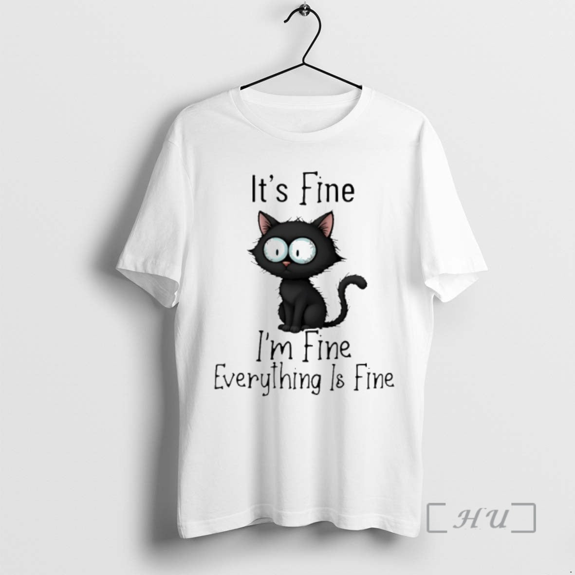 Officials Black Cat Fine Everything Is Fine T-Shirts, Hoodie, Sweatshirt - T-Shirt, Sweatshirt, Hoodie