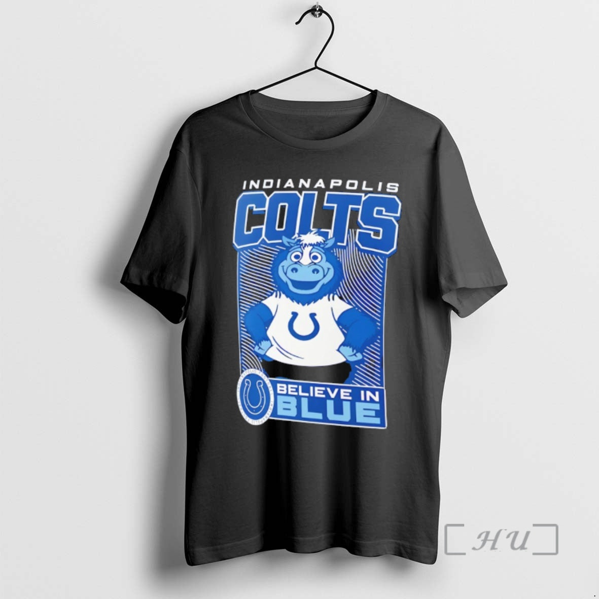 Officials Blue Indianapolis Colts Football Believe Blue Mascot T-Shirts, Hoodie, Sweatshirt - T-Shirt, Sweatshirt, Hoodie