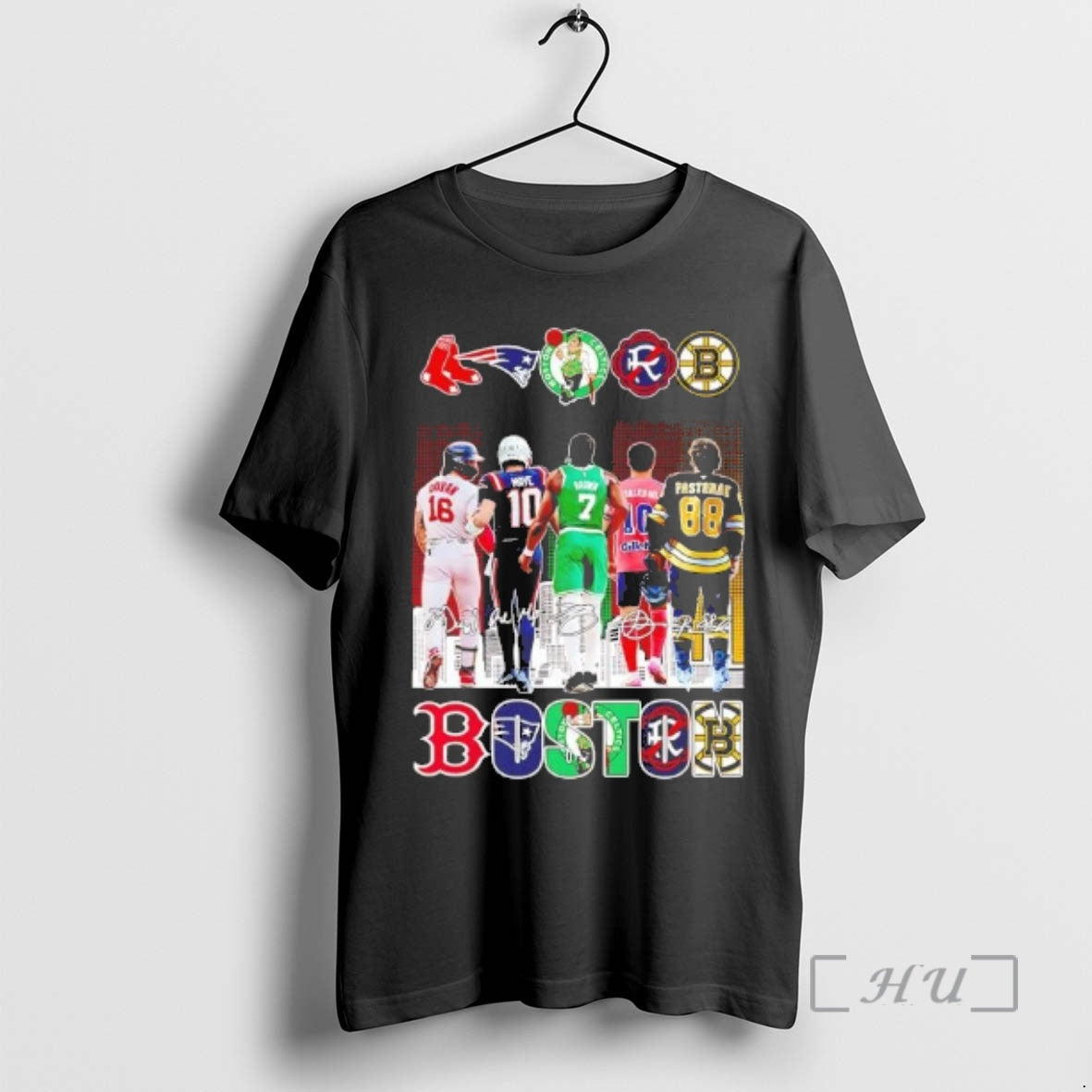 Officials Boston Sports Teams Players Signatures Skyline T-Shirts, Hoodie, Sweatshirt - T-Shirt, Sweatshirt, Hoodie