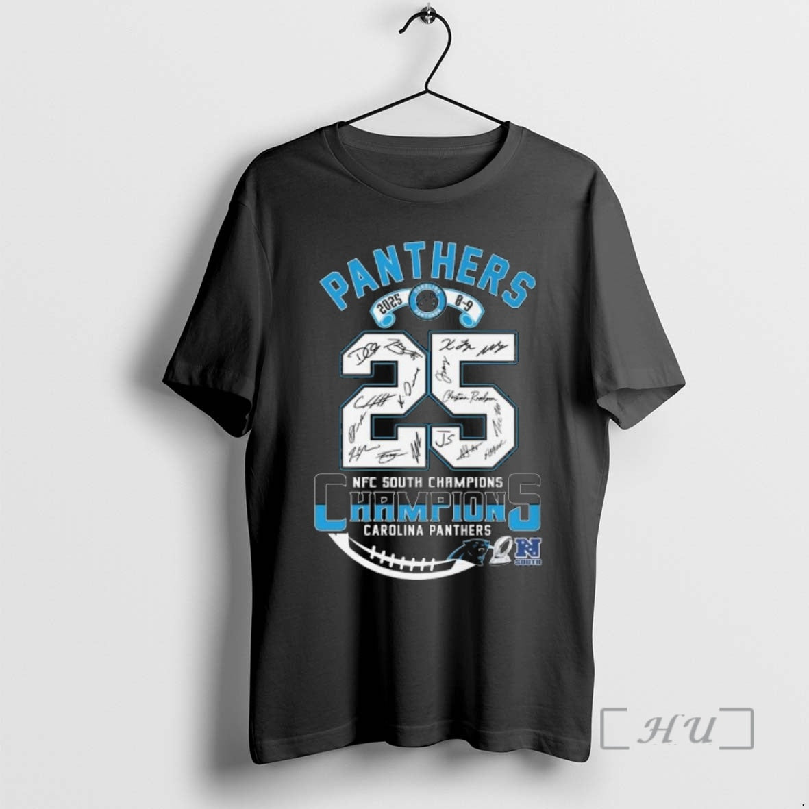 Officials Carolina Panthers 2025 8 9 Nfc South Division Champions Signatures T-Shirts, Hoodie, Sweatshirt - T-Shirt, Sweatshirt, Hoodie