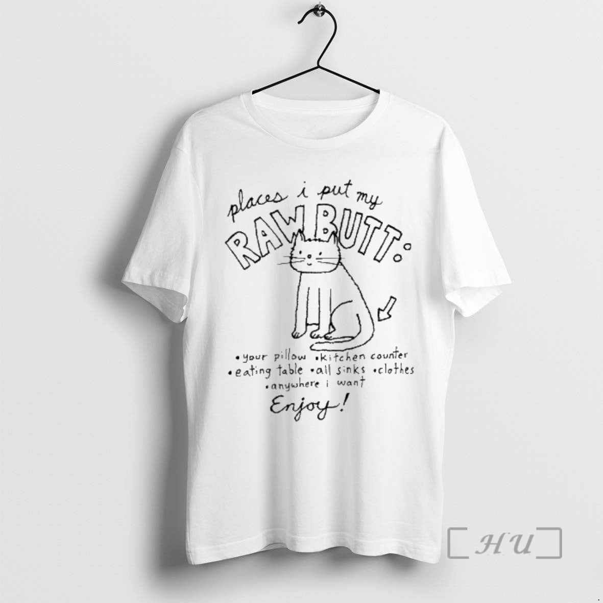 Officials Cat Places I Put My Raw Butt Your Pillow Kitchen Counter Eating Table All T-Shirts, Hoodie, Sweatshirt - T-Shirt, Sweatshirt, Hoodie