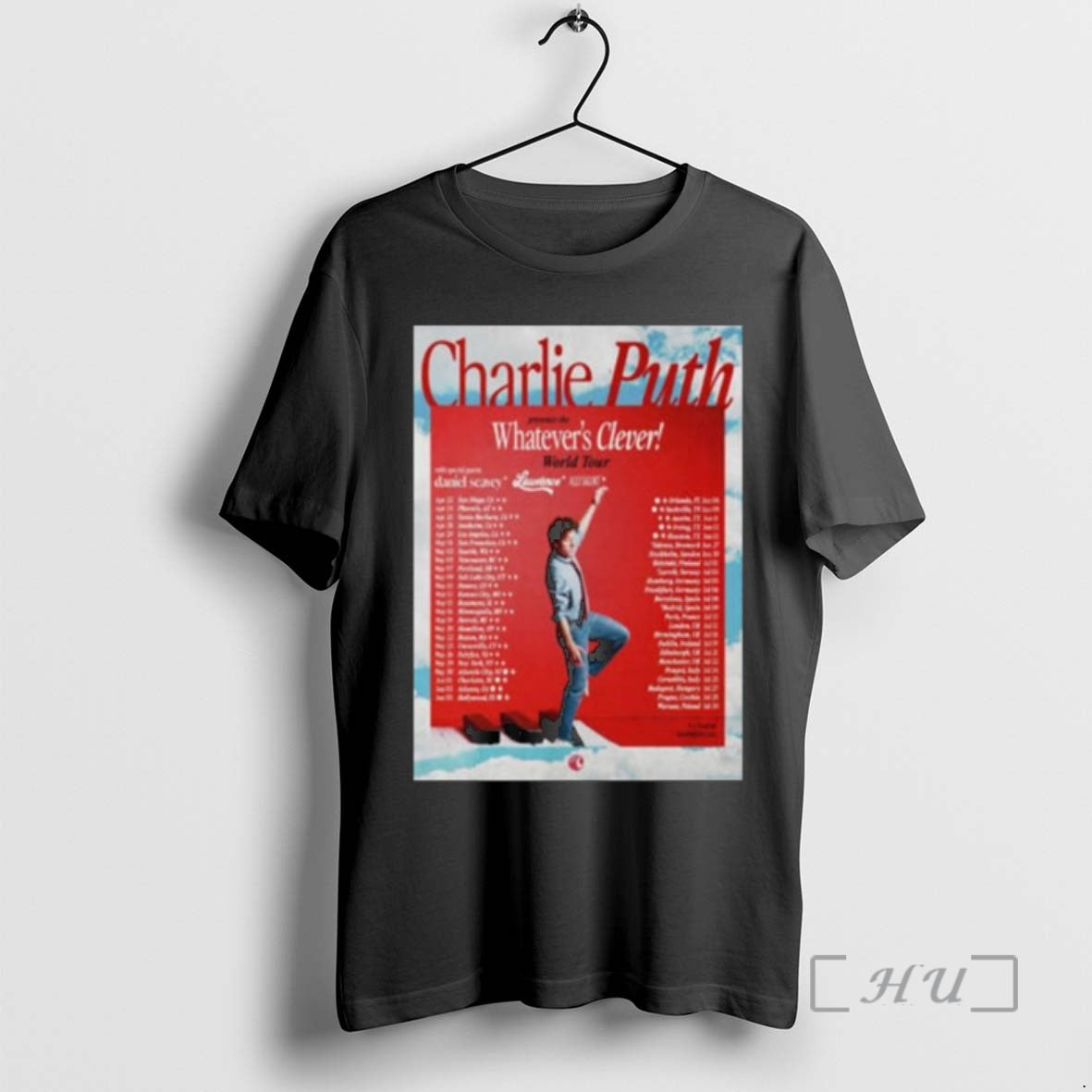 Officials Charlie Puth Whatevers Clever World Tour 2026 Schedule Venue Tour Dates T-Shirts, Hoodie, Sweatshirt - T-Shirt, Sweatshirt, Hoodie