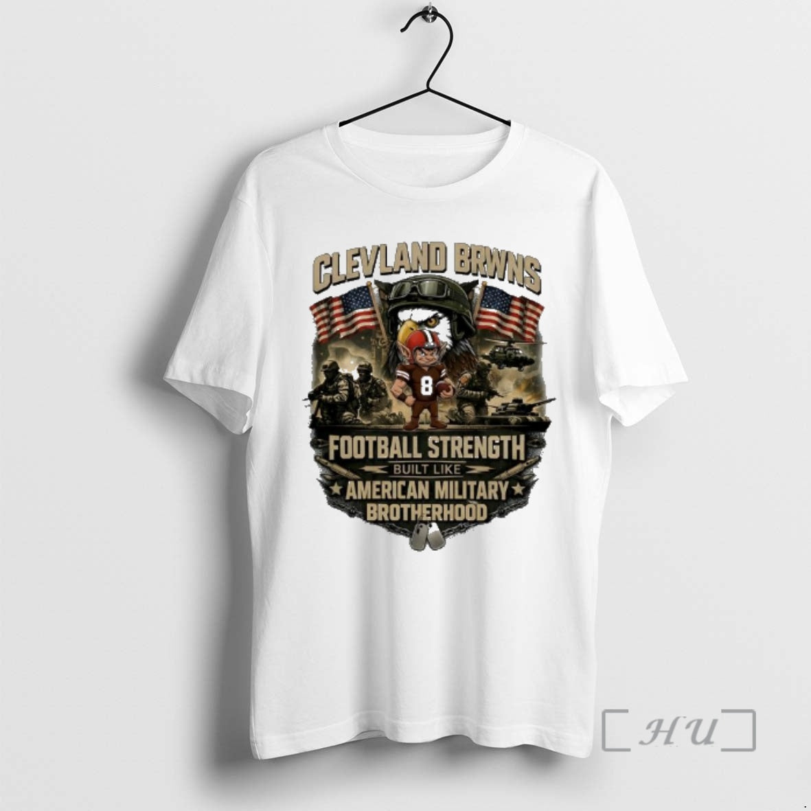 Officials Cleveland Browns Football Strength Built Like American Military Brotherhood T-Shirts, Hoodie, Sweatshirt - T-Shirt, Sweatshirt, Hoodie