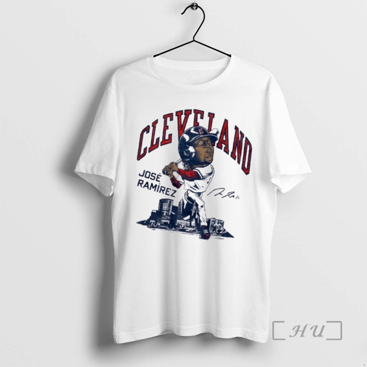 Officials Cleveland Guardians Jose Ramirez Skyline Signature T-Shirts, Hoodie, Sweatshirt - T-Shirt, Sweatshirt, Hoodie