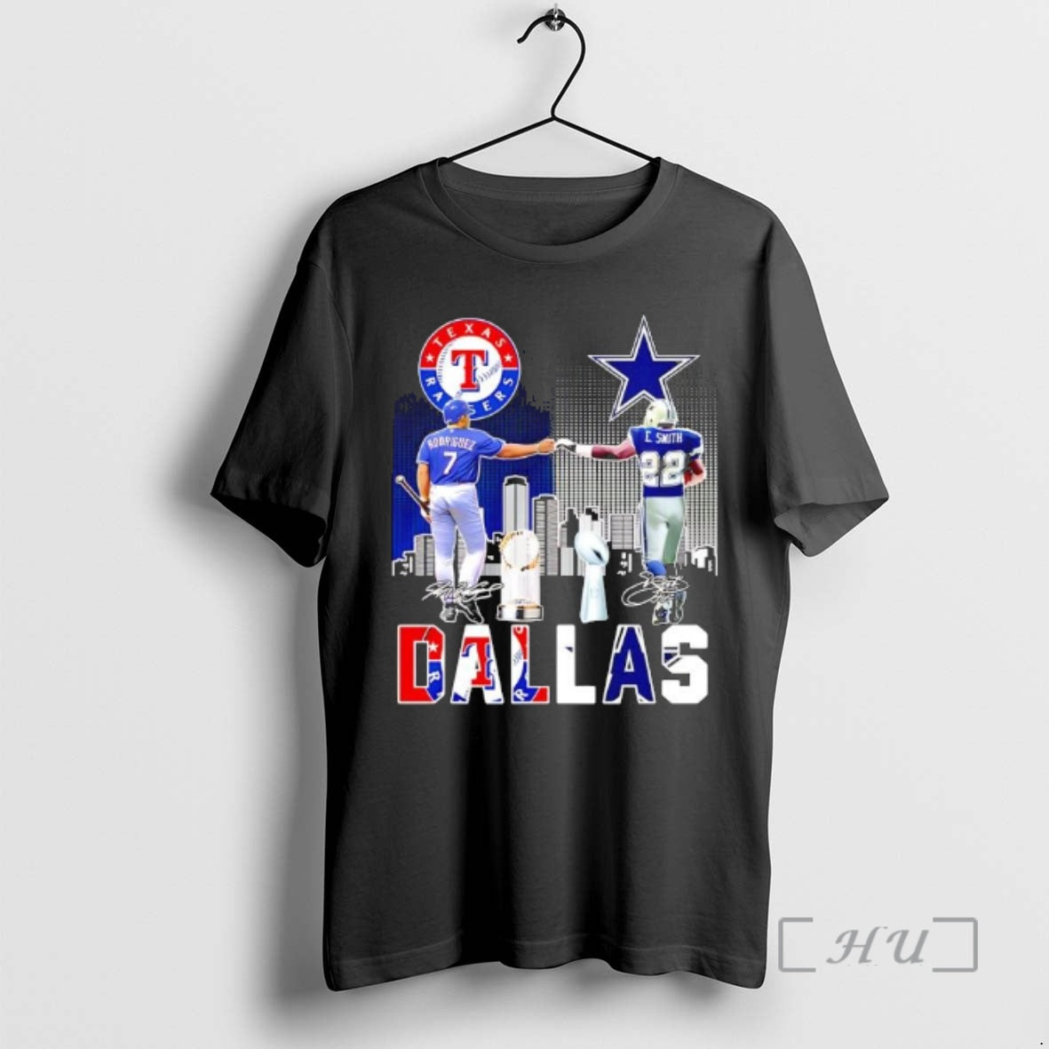 Officials Dallas Sports Teams Texas Rangers Dallas Cowboys Players Signatures T-Shirts, Hoodie, Sweatshirt - T-Shirt, Sweatshirt, Hoodie