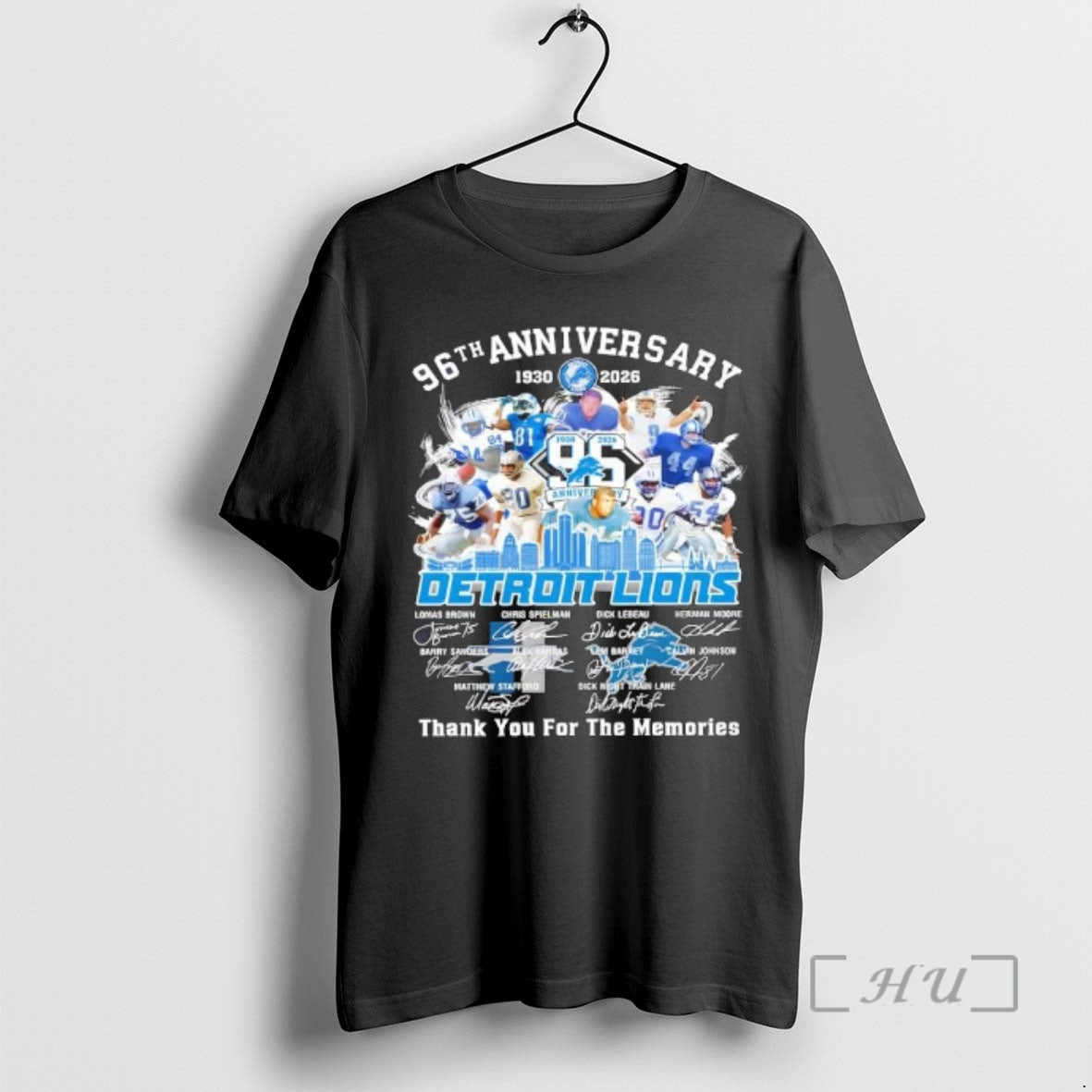 Officials Detroit Lions 1930 2026 96th Anniversary Thank Memories Signatures T-Shirts, Hoodie, Sweatshirt - T-Shirt, Sweatshirt, Hoodie