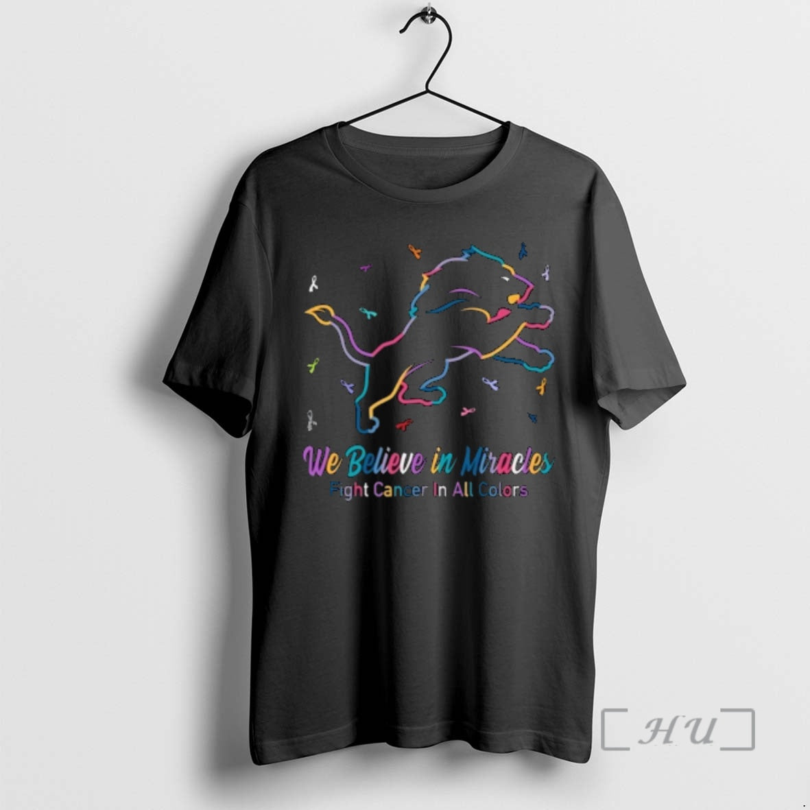 Officials Detroit Lions We Believe Miracles Fight Cancer All Colors T-Shirts, Hoodie, Sweatshirt - T-Shirt, Sweatshirt, Hoodie